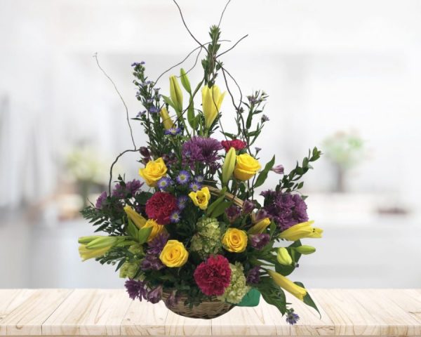 Spring Basket Floral Arrangement from Lily & Rose Floral in Marion Iowa
